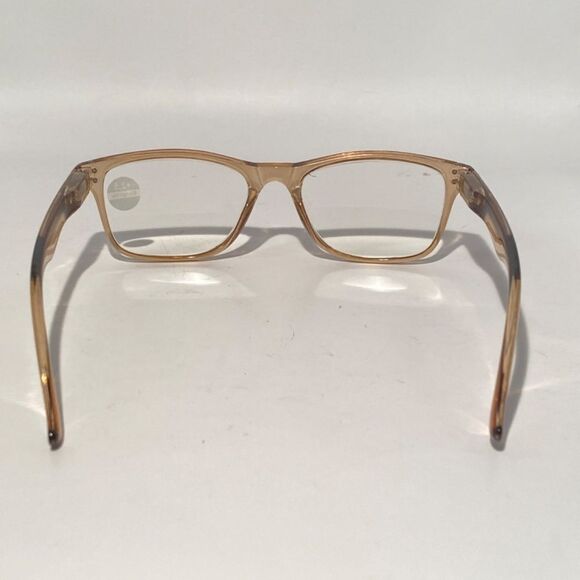 1394 Helen 2.50 Reading Glasses Thin Rectangle Bluelight Filter Taupe Frames NWT - Picture 5 of 9